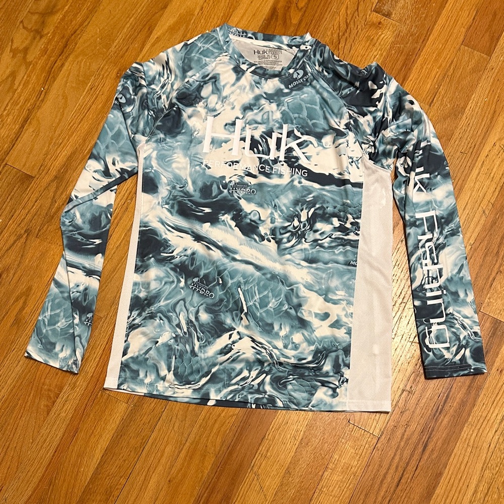 Huk Men’s Swim Rashguard - Blue and White